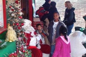 santa with kids